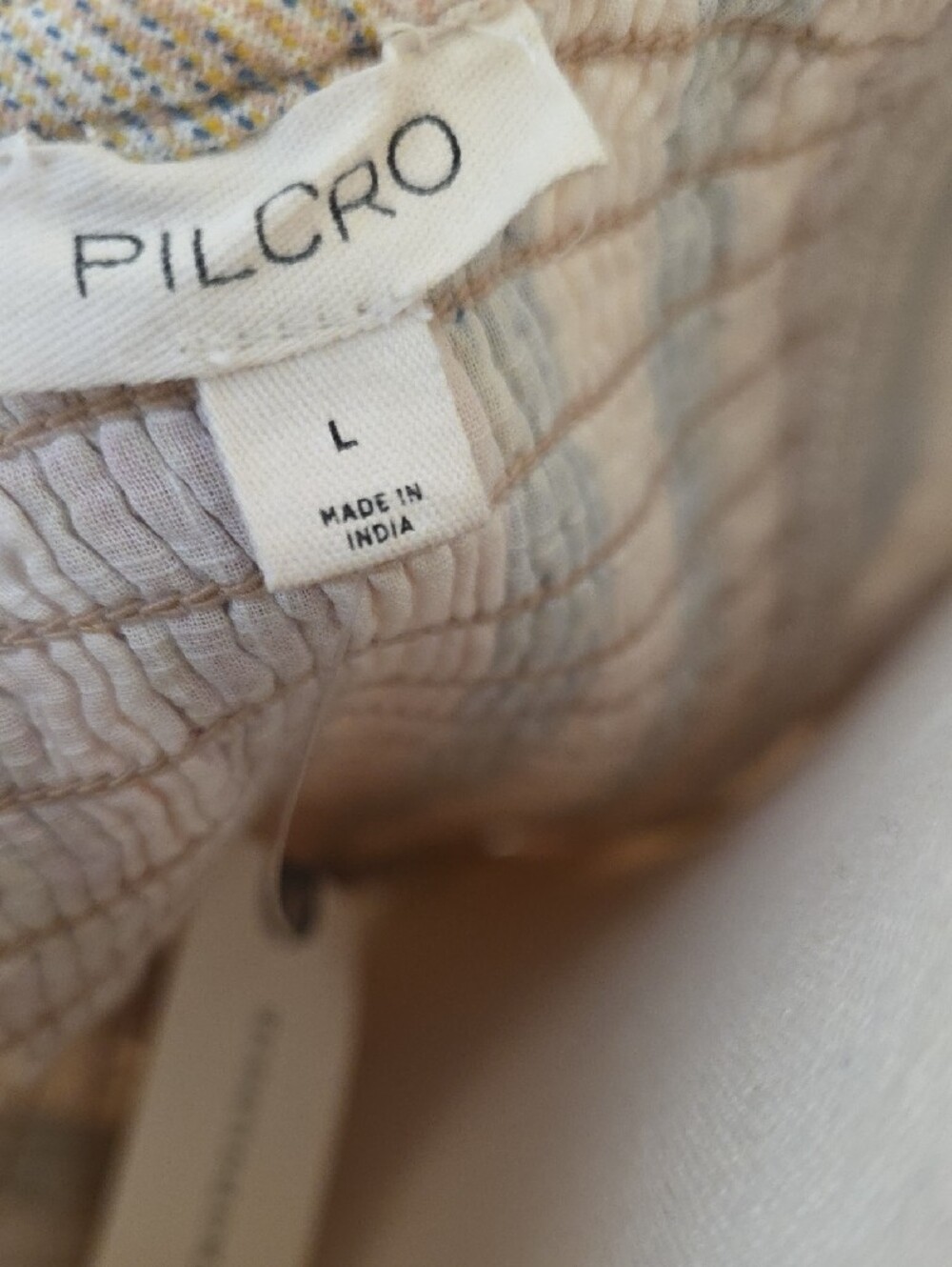 Pilcro Peach-Striped Floral Peplum Blouse - Picture 2 of 13